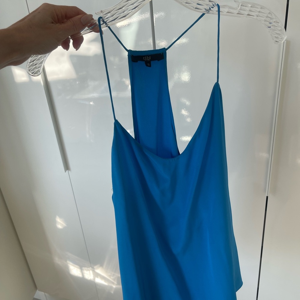 Tibi Vibrant Blue T Back Tank